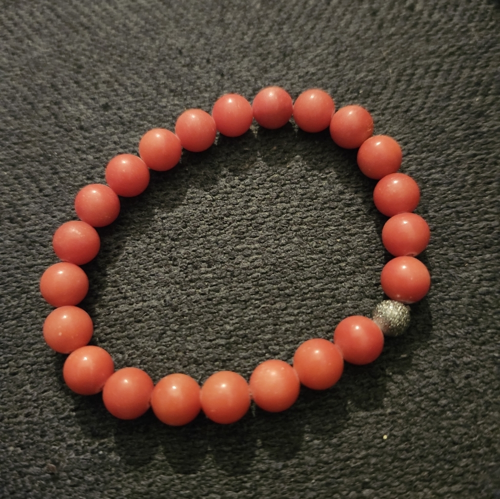 Red Coral Beaded Bracelet